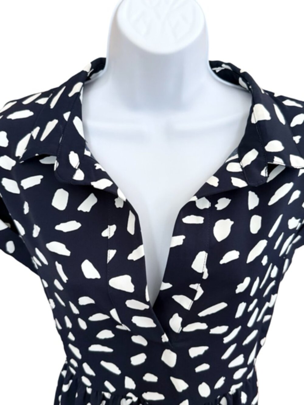 Umgee Blue Short Sleeve Babydoll Mini Dress Preppy Dollcore Coastal Nautical Lg - Picture 3 of 10